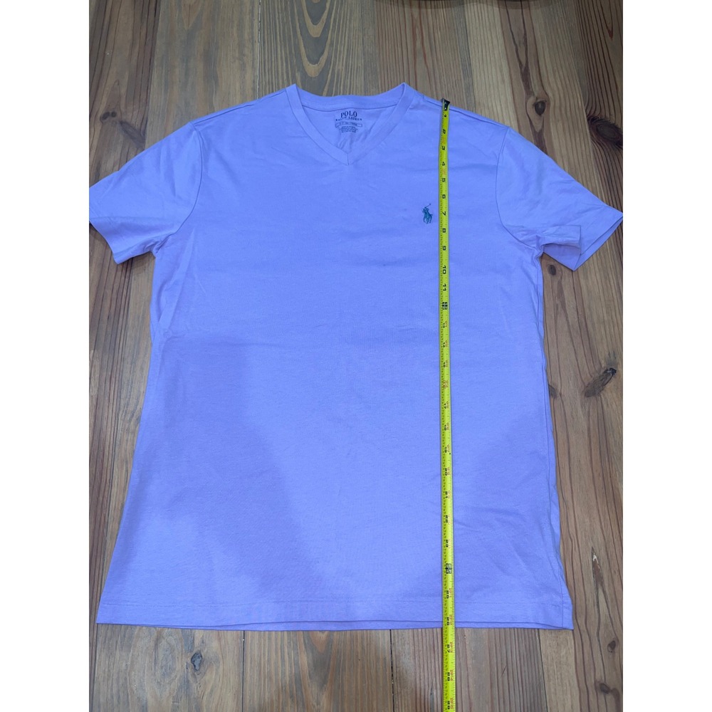 Polo Ralph Lauren Mens V-Neck T-Shirt Purple Short Sleeve Cotton Small - Picture 3 of 9
